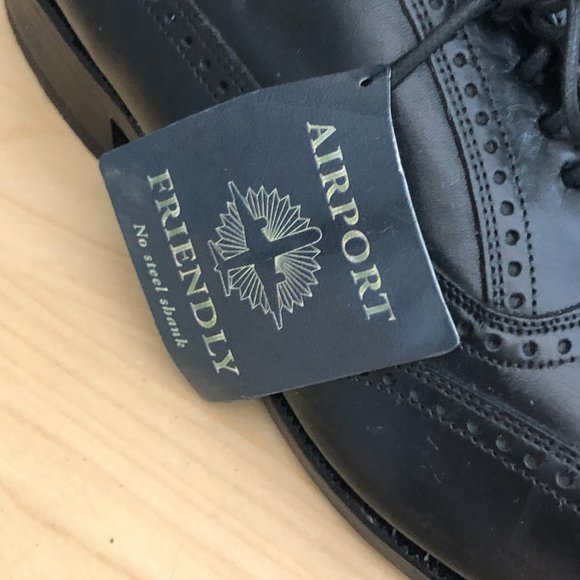 Vintage FLORSHEIM Preppy Leather Wingtip Brogues Men’s size 10.5 Black NEW main image 5